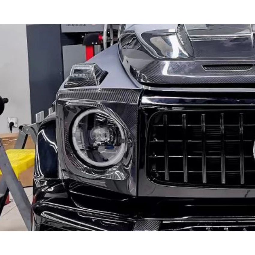 Car Accessories Topcar Style Dry Carbon Fiber Headlight Cover For  G63 Kit G Wagon G63 W464 G500 G550 2019-2024y